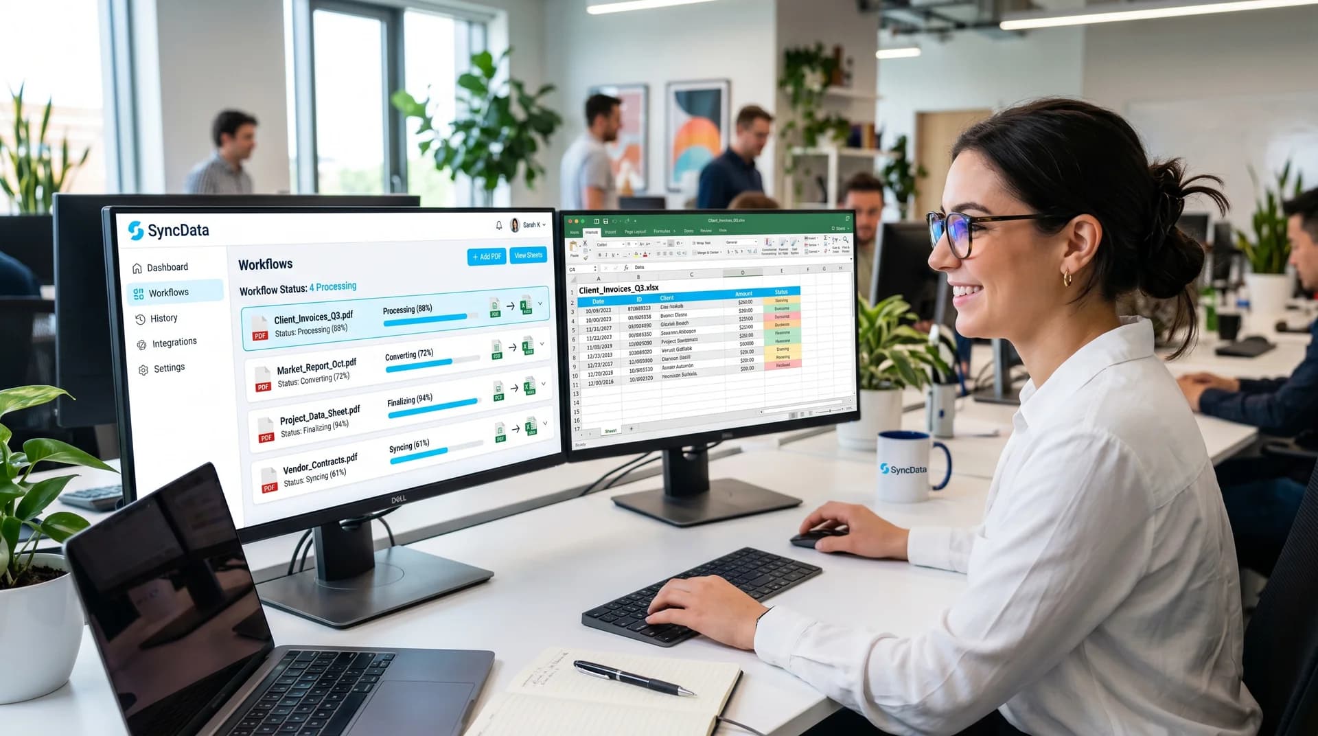 Works with Scanned PDF Tables